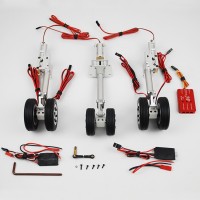 Alloy Electric Retracts Landing Gear Set (3 retracts) with Brake wheel For 7-8KG turbo aerobus jet Plane