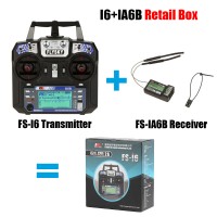 Flysky FS-i6 with FS-iA6B Receiver 2.4G 6ch Transitter Controller For RC Helicopter Airplane Quadcopter