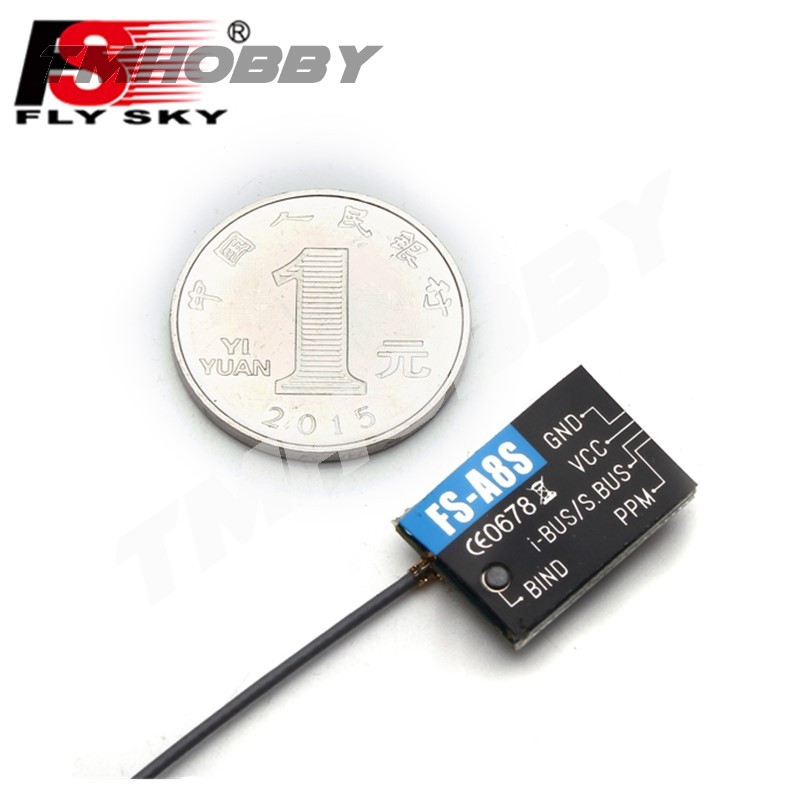 Flysky FS A8S V2 2.4G 8CH Mini RC Receiver with PPM i-BUS SBUS Output US STOCK