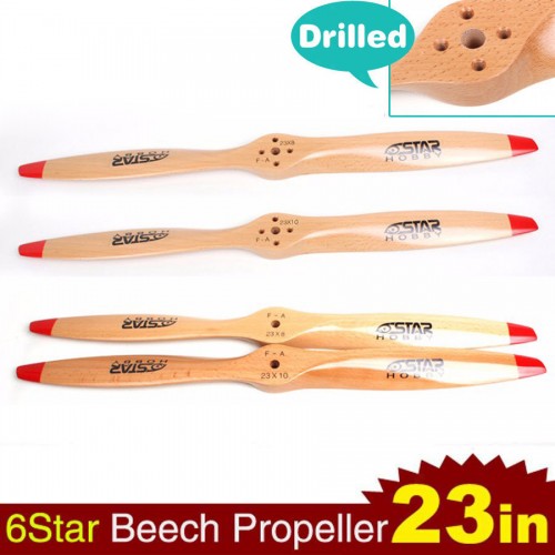 6STARHOBBY Standard Wooden Propeller/ Beech Propeller 23*8 23*10 for RC Gasoline Drilled Propellers Suiting DLE EME MLD Engines