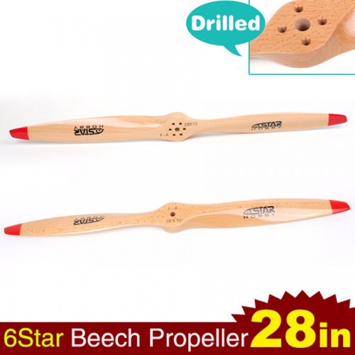 Standard Wooden Propeller/ Beech Propeller 28*10 28x10 for RC Gasoline Drilled Propellers Suiting DLE Series Engines