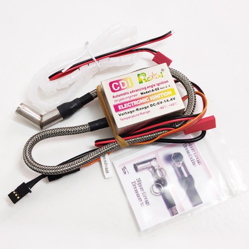 Rcexl Single Cylinder CDI Ignition for NGK-ME8 1/4-32 120 degree rc gas engines