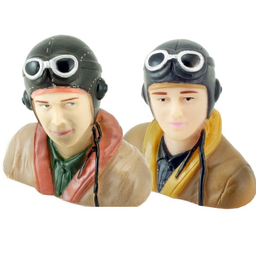 1/6 1/9 Scale Figure Pilots Toy Model With Headset Glass for RC Plane models