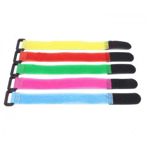 10PCS 20CM Color Belt Buckle Magic Tape Lashing Tape Cable Tie for Model Aircraft Lipo Battery Drone DIY 