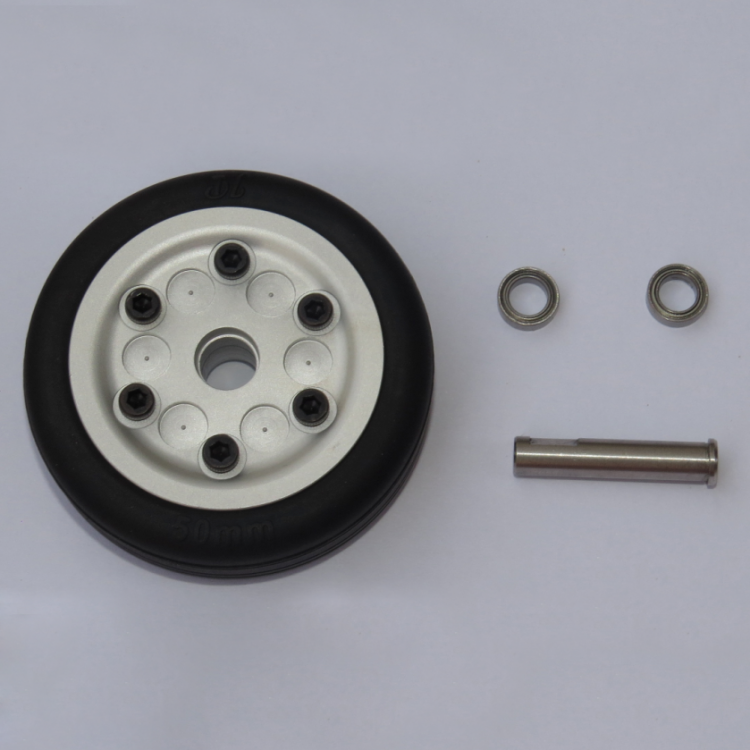 JP hobby 50mm Rubber Wheel Aluminum hub Wheel Shaft 4mm / 5mm