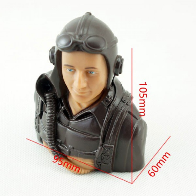 1/5 Scale Figure Pilots Toy Model With Headset Glass for RC Plane models