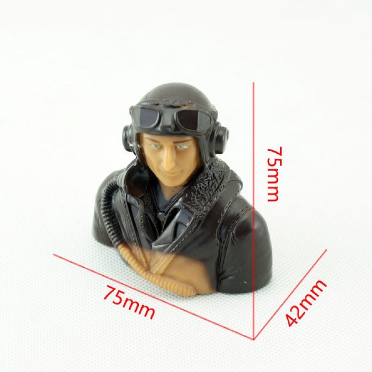 1/6 Scale Figure Pilots Toy Model With Headset Glass for RC Plane models