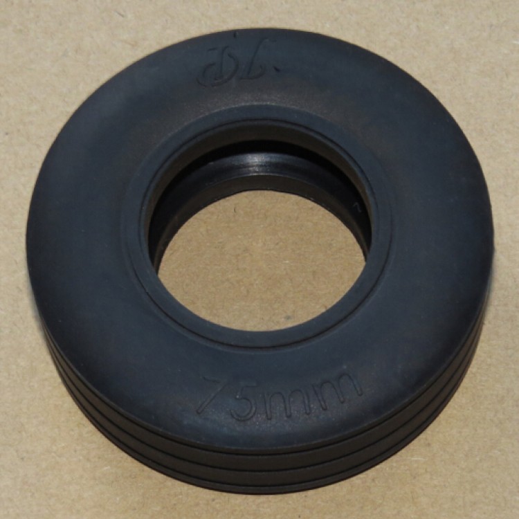 75mm Rubber Wheel Tubeless tyre