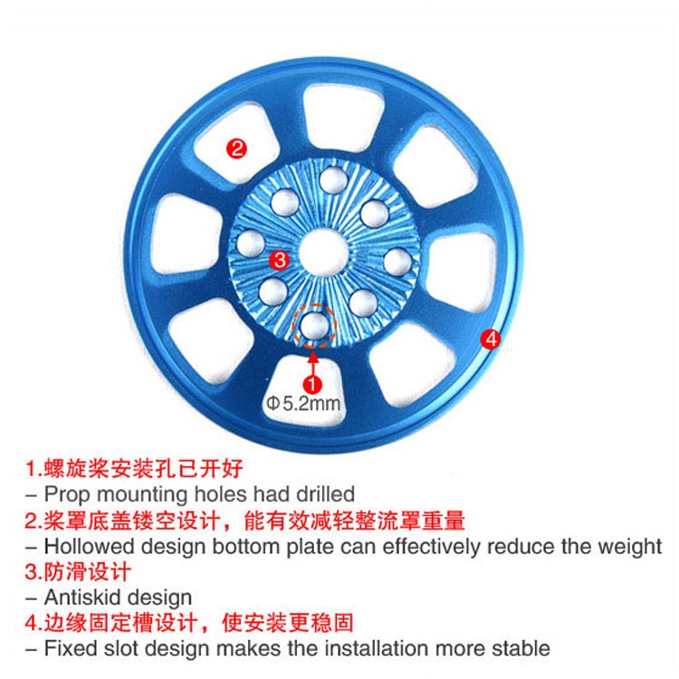 3in/76mm,3.25in/83mm,3.5in/89mm,4in/102mm Special Drilled CNC Anodized Aluminum Alloy Spinner 