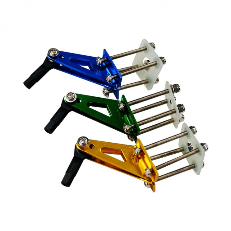 Aluminum Alloy Control Horn Set D3*L24*L25*H33mm with 4 Screws For 50cc-100cc RC Airplane model