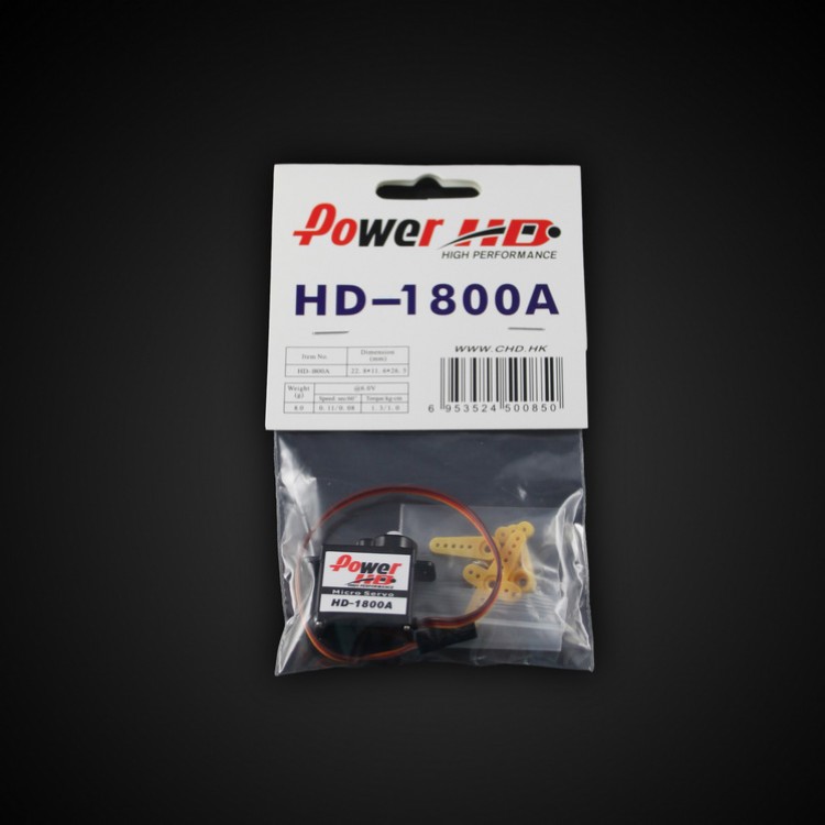 Power HD-1800A 6.0V 1.3KG Analog Servos Plastic Gear