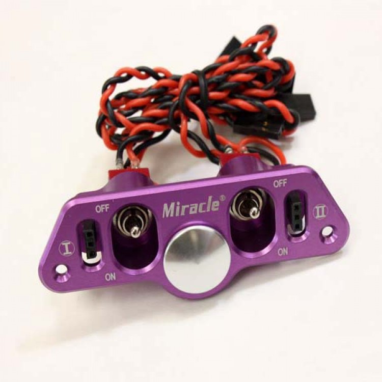 Miracle Heavy Duty Dual Switches with Charge Leads and Fuel Dot for rc gas airplane models