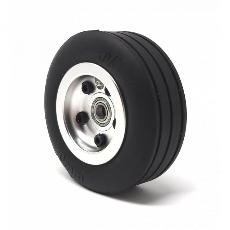 JP Hobby 75mm Rubber Wheel Aluminum hub Wheel Shaft 6mm