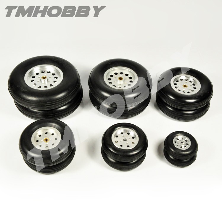 1.75" Rubber Wheel Tire with Plastic Hub for  RC Model Airplane 2 units 