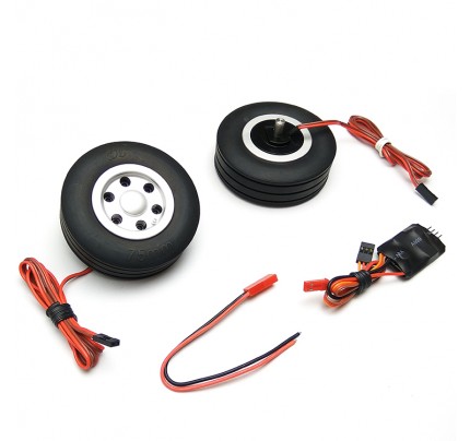 2pcs Electric Brake 75mm Wheels Wide 25mm and Controller (6mm axle) for Turbo version model 