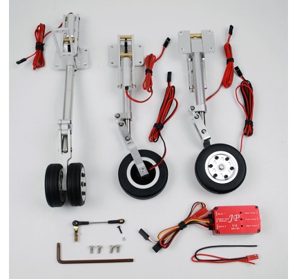 Alloy Electric Retracts Landing Gear Set (3 retracts) with Brake wheel For 7-8KG turbo jet Plane