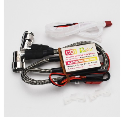 Rcexl Twin CDI ignition For NGK CM6 90degrees Twin Cylinder For DLE  / EME / RCGF  Gas Engines 