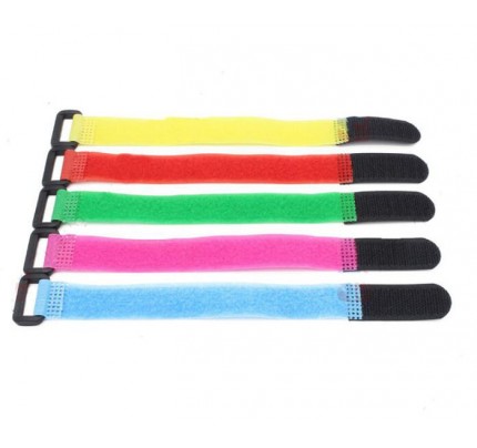 10PCS 30CM Color Belt Buckle Magic Tape Lashing Tape Cable Tie for Model Aircraft Lipo Battery Drone DIY 