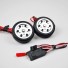 Electric Brake Wheels 2PCS Main(50mm/55mm/60mm/65mm) ,2PCS Front wheel 4mm axle and Controller Combo 