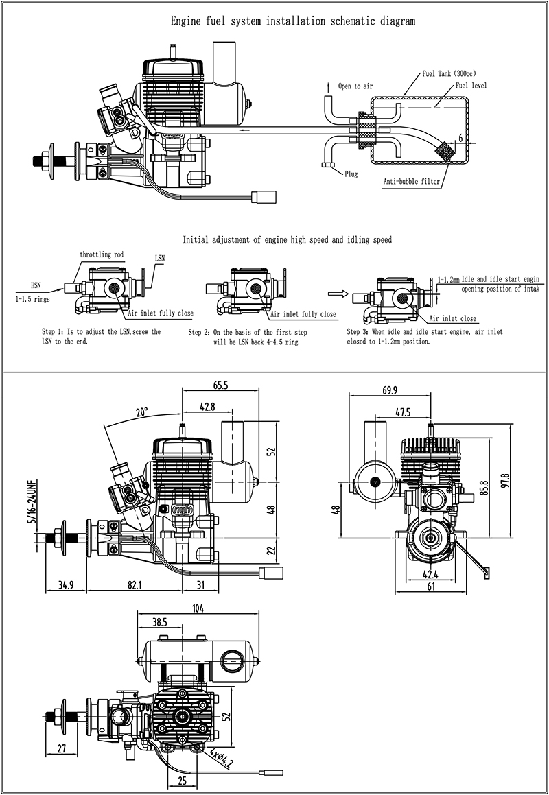 NGH GT17Pro 2 Stroke 17cc RC Petrol / Gasoline Engines