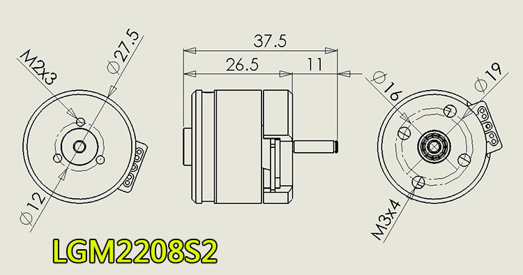 Brushless Gimbal Motor LGM2208 