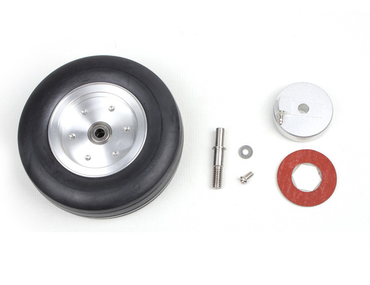 3.5" Left and Right High Quality Rubber Wheel With Brake Axle For RC Airplane Brake System