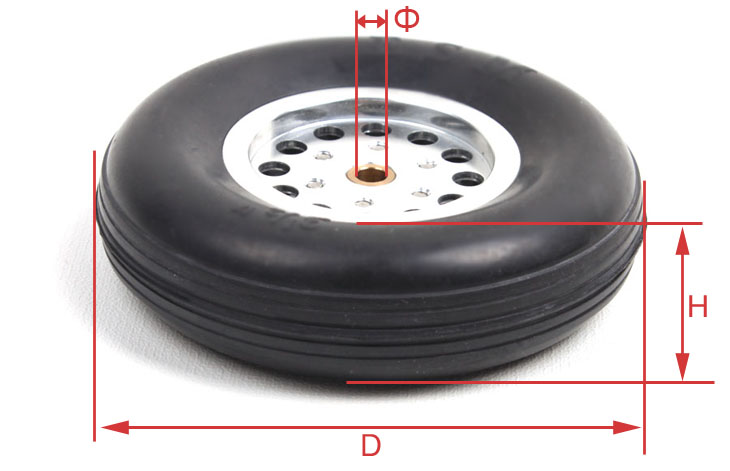 Rubber Wheel Tire 1.75" / 2.5"/ 2.75/3" / 3.5" / 4" /4.5" inch for RC airplane models