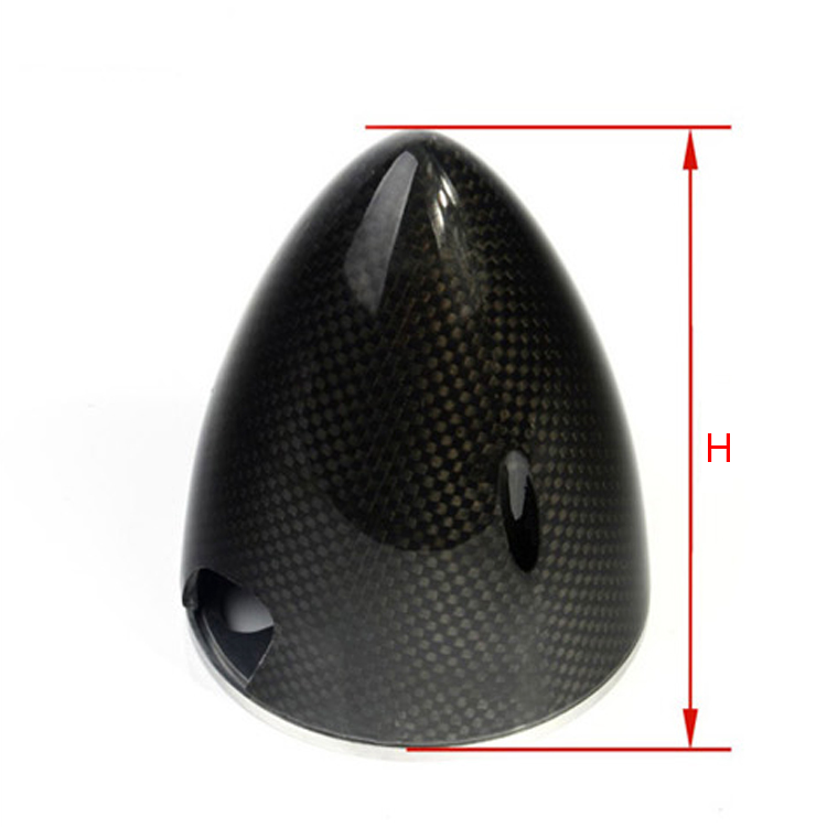 Carbon Fiber Bullet Spinner with Aluminum Back Plate 3K Surface Processing For rc airplane